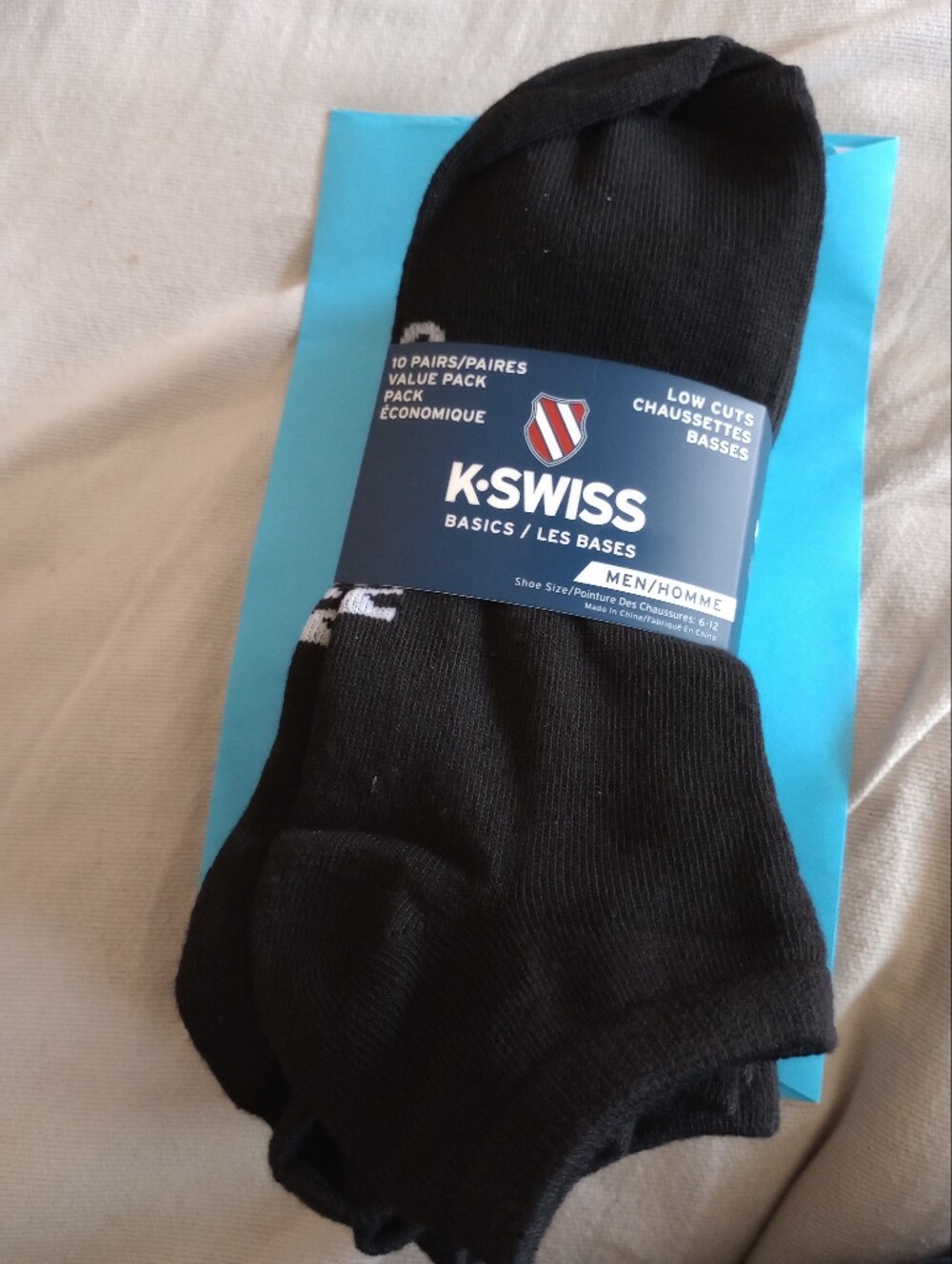 K-Swiss Men’s Black Low-Cut Casual Socks - Pack